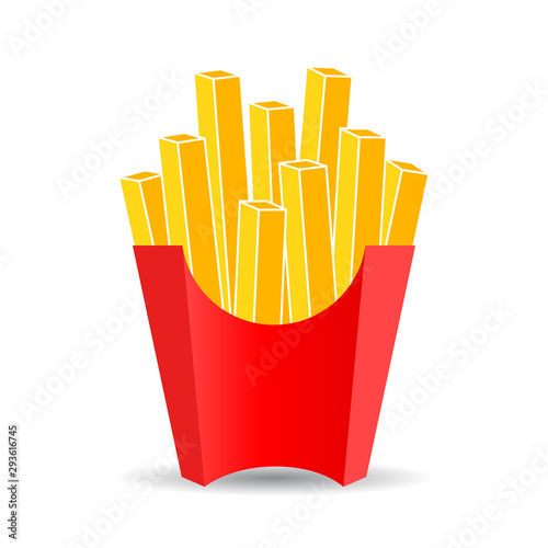 French fries vector cartoon