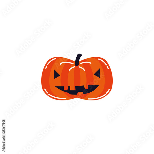 Wallpaper Mural halloween pumpkin with face icon Torontodigital.ca