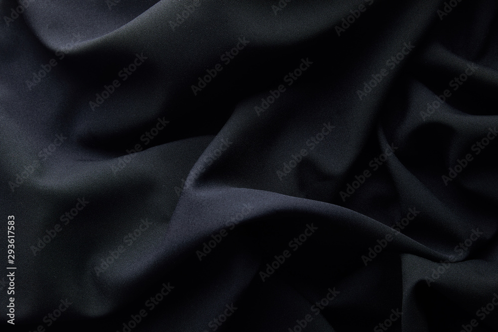 Obraz premium tło czarne zmięty teksturowanej tkaniny