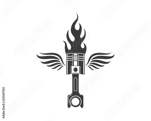 piston vector icon illustration design