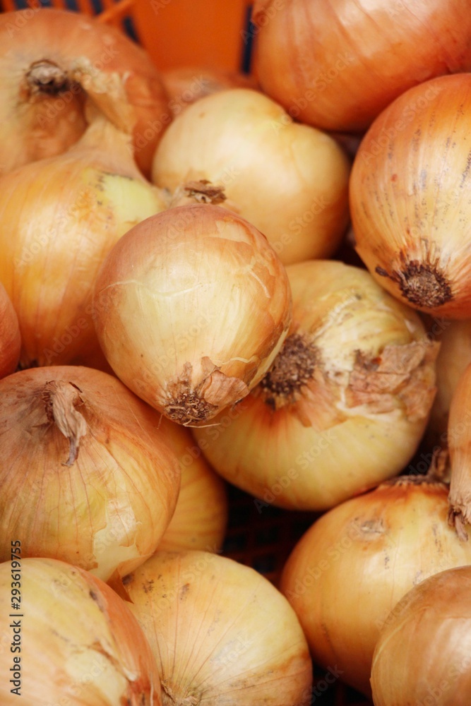 Onions for cooking at market