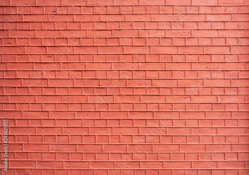 Brick red wall, backgound texture