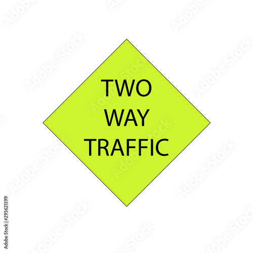 road sign two way traffic