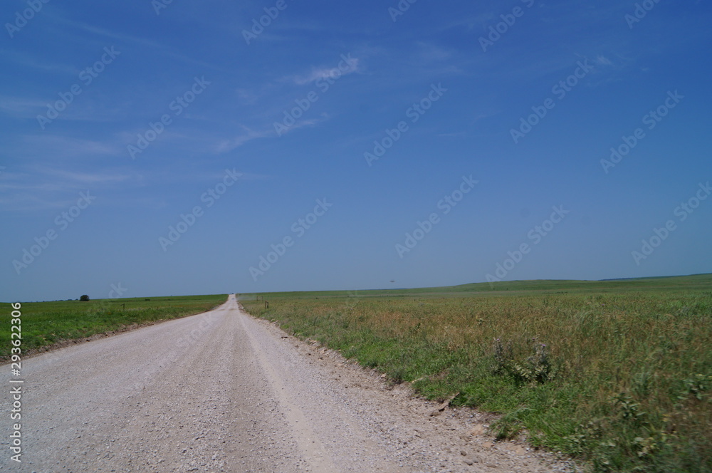 country road in the field