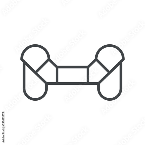 Line icon self-balancing scooter