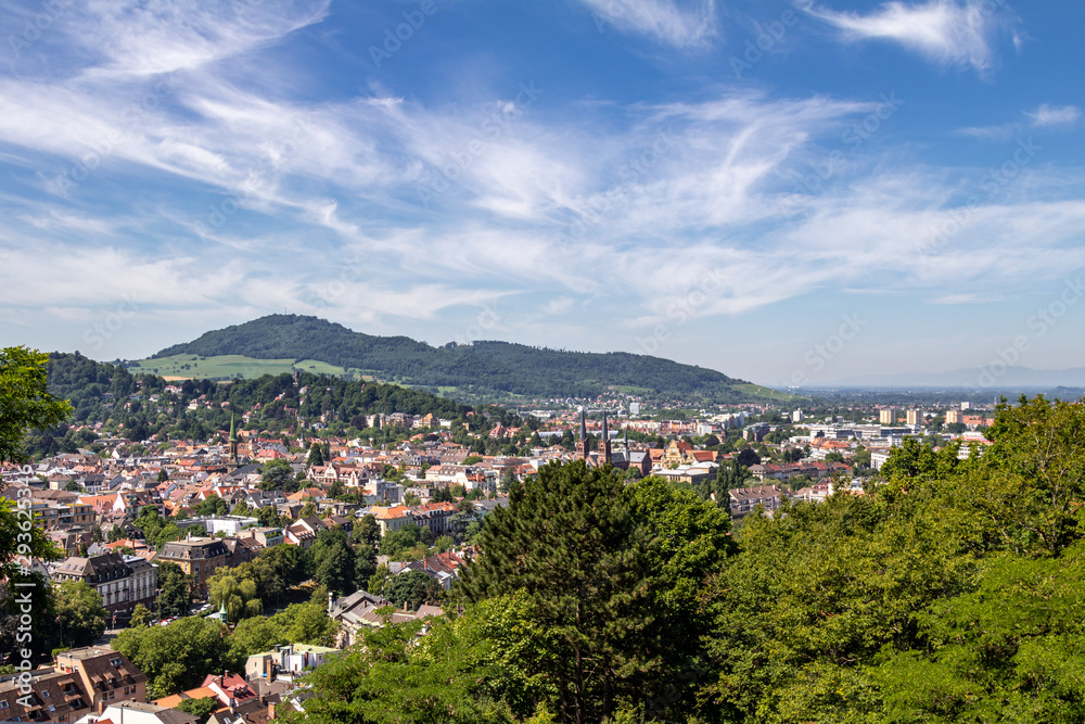 Blick vom Freiburger Schloßberg über Wiehre