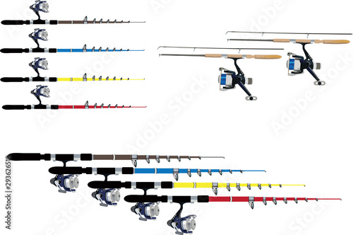 serie canne da pesca per varie specialità