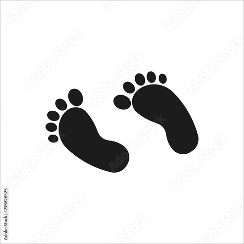 Isolated footprint icon in vector format