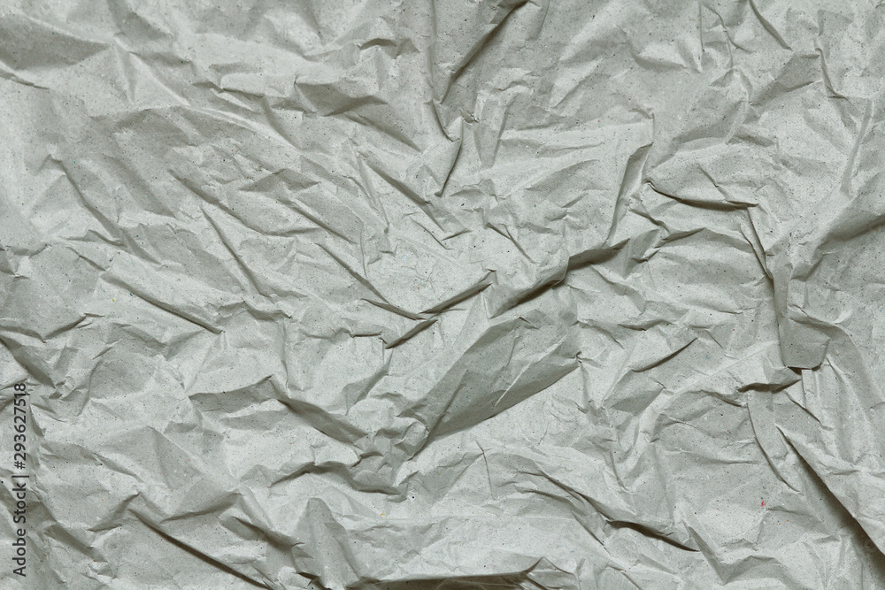 Textured Background Crumpled White Craft Paper, Crumpled