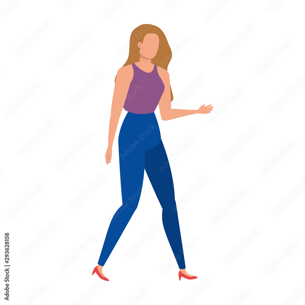 cute young woman avatar character vector illustration design
