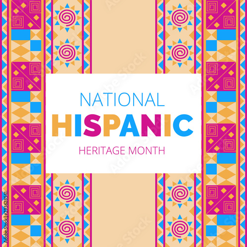 National Hispanic Heritage Month celebrated from 15 September to 15 October USA.