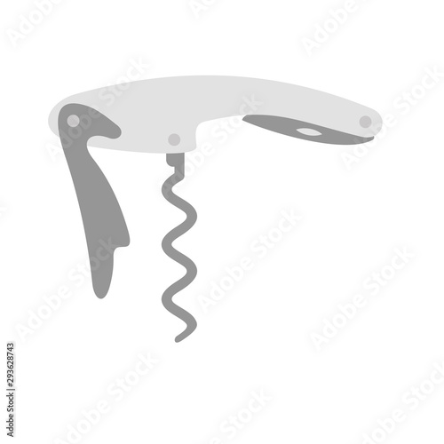 Knife corkscrew icon. Flat illustration of knife corkscrew vector icon for web design