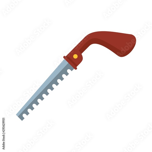 Small handsaw icon. Flat illustration of small handsaw vector icon for web design