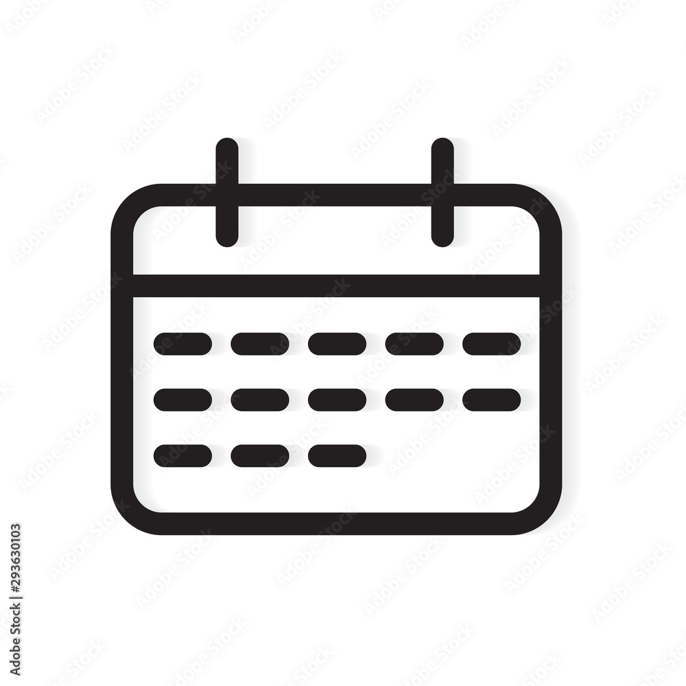 black calendar icon- vector illustration black calendar icon- vector illustration