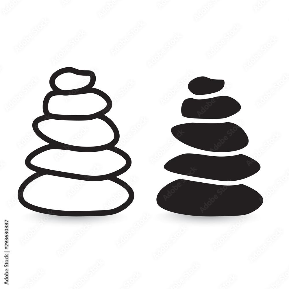 zen stones balance icon- vector illustration zen stones balance icon- vector illustration