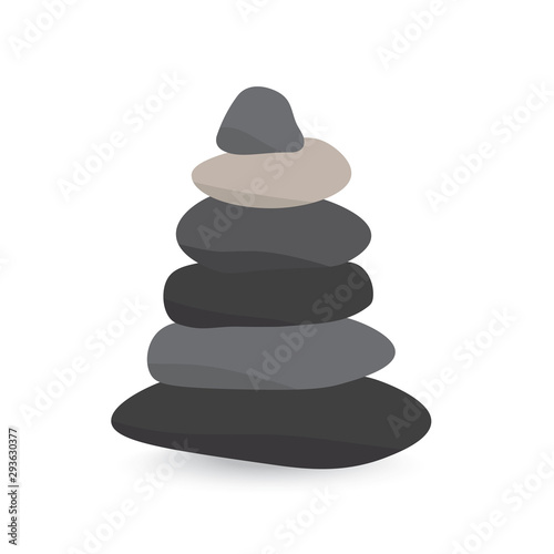 zen stones balance icon- vector illustration