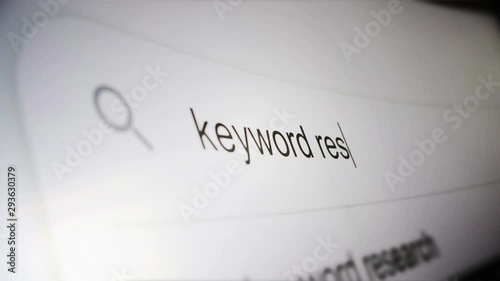 keyword research find by typing on screen in search engine