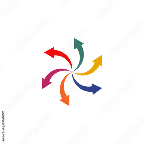 Arrow logo design vector illustration template