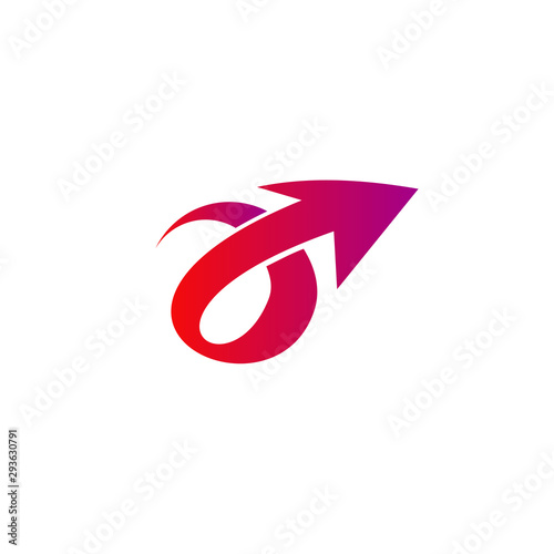 Arrow logo design vector illustration template