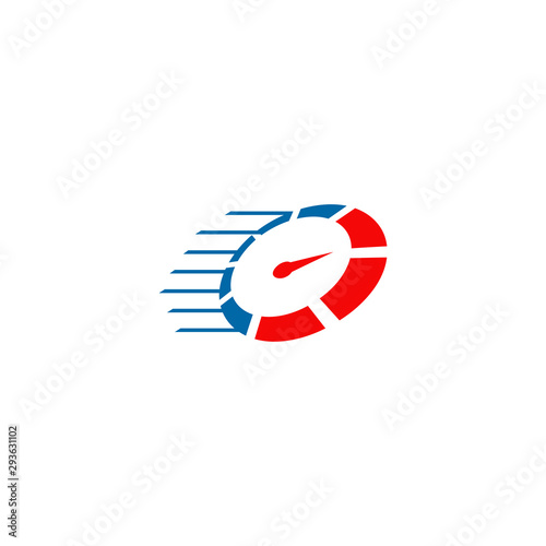 Speedometer logo icon design vector template