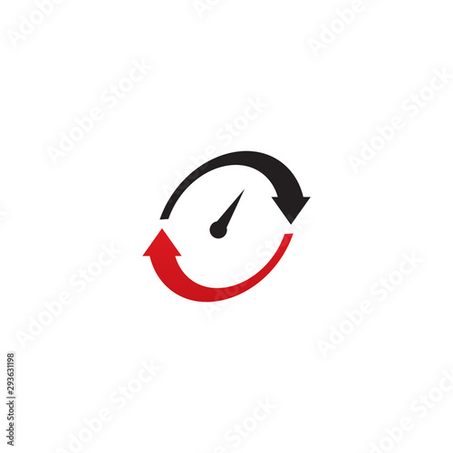 Speedometer logo icon design vector template