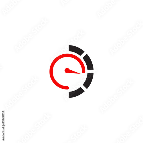 Speedometer logo icon design vector template