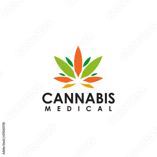 Wallpaper Mural Cannabis leaf logo design vector template Torontodigital.ca