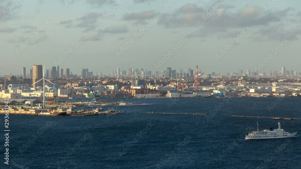 Yokohama City Tokyo Bay Marine Transport Timelapse Yokohama City Tokyo Bay Marine Transport Timelapse