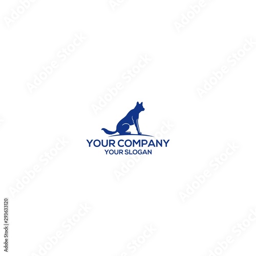 Shepherd Dog Logo Design Vector