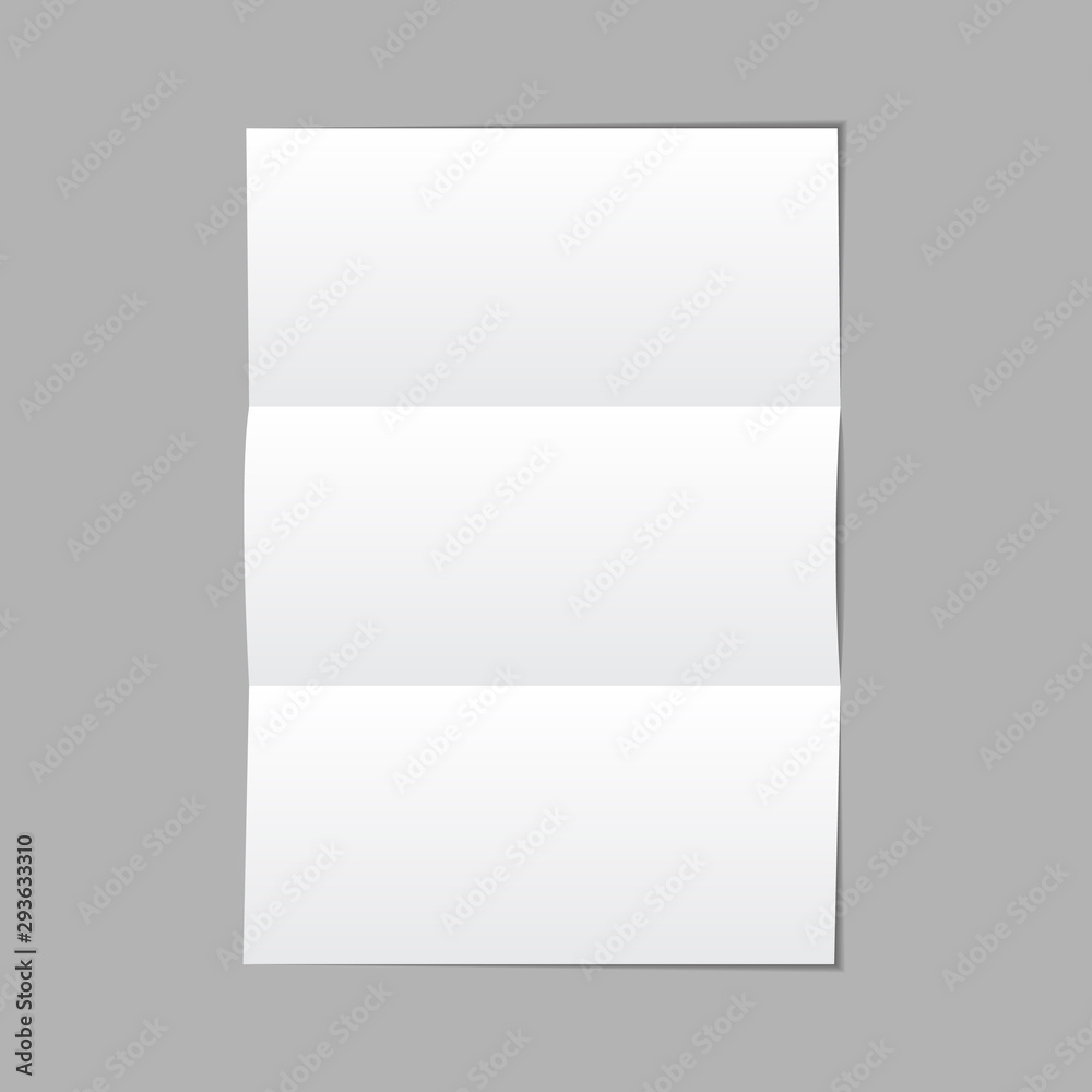 vector illustration of paper sheet on grey background