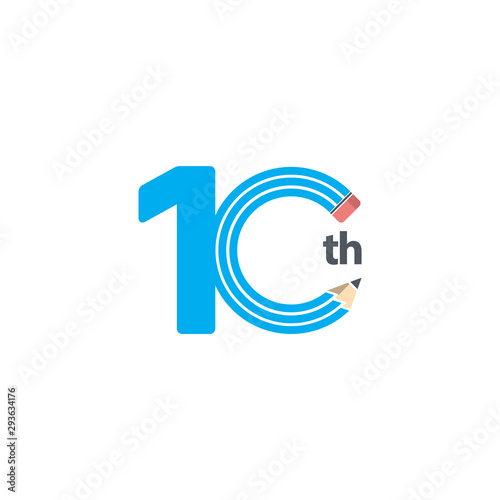 10 th Anniversary Celebration Vector Template Design Illustration
