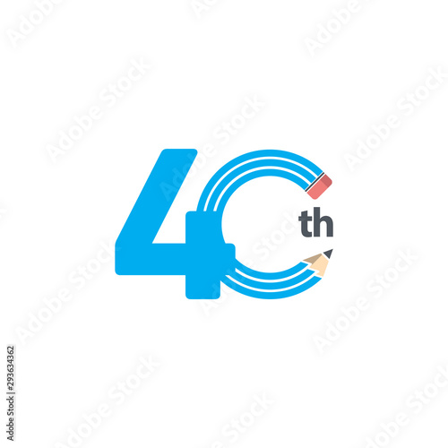 40 th Anniversary Celebration Vector Template Design Illustration