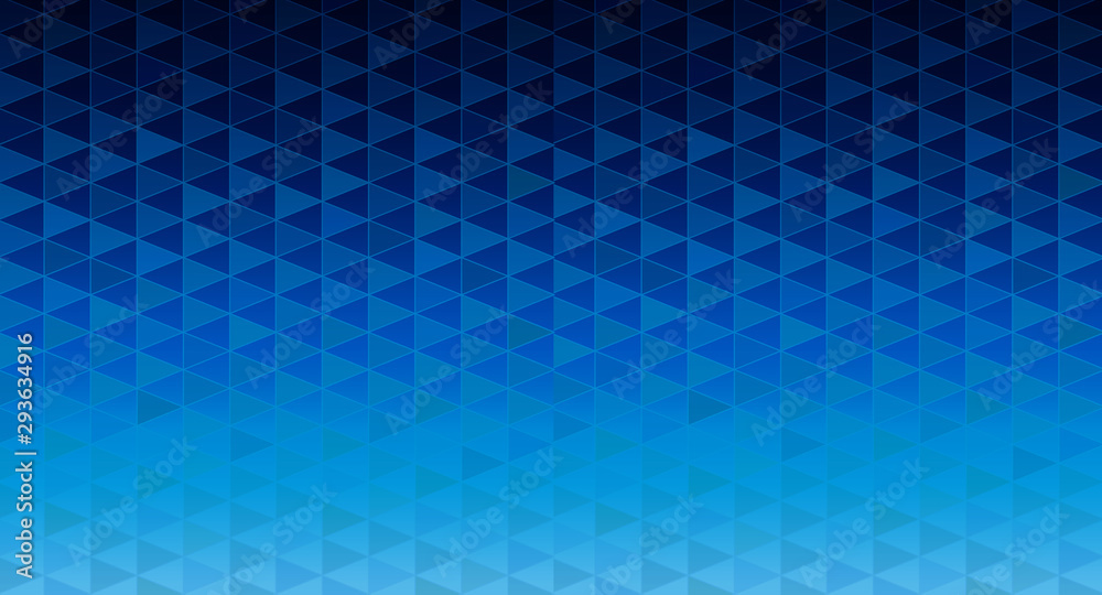 三角のパターンで作られた青のグラデーション