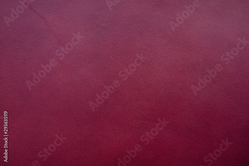 Real leather color Burgundy texture made from cow skin