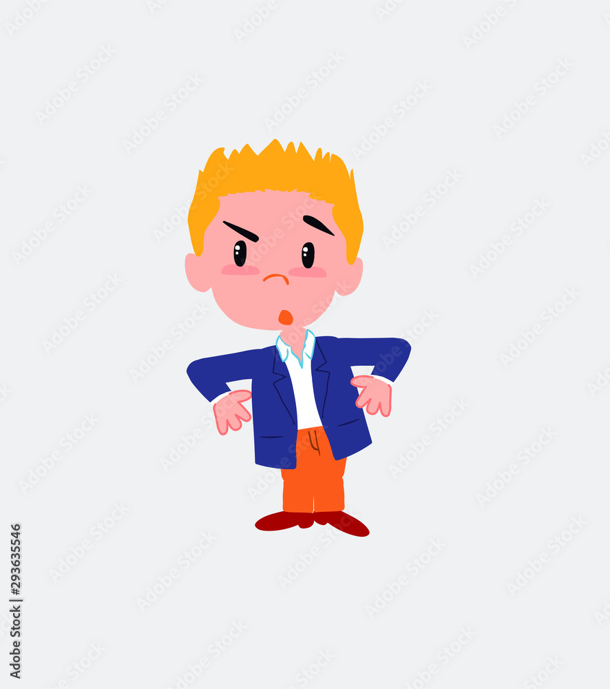 Businessman in casual style with an expression of unpleasant surprise. Businessman in casual style with an expression of unpleasant surprise.