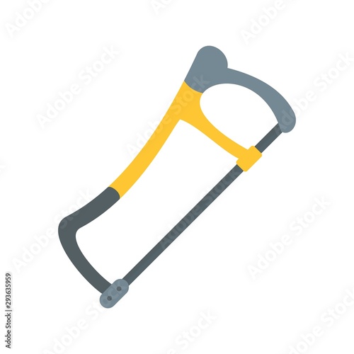 Hand saw icon. Flat illustration of hand saw vector icon for web design