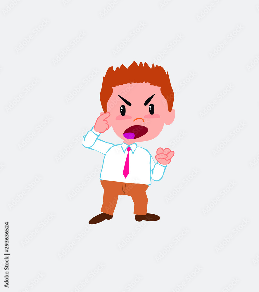 Businessman in casual style screams angry in aggressive attitude. Businessman in casual style screams angry in aggressive attitude.