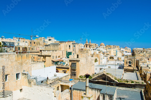 Landscape of Valletta with old buildings © Myroslava