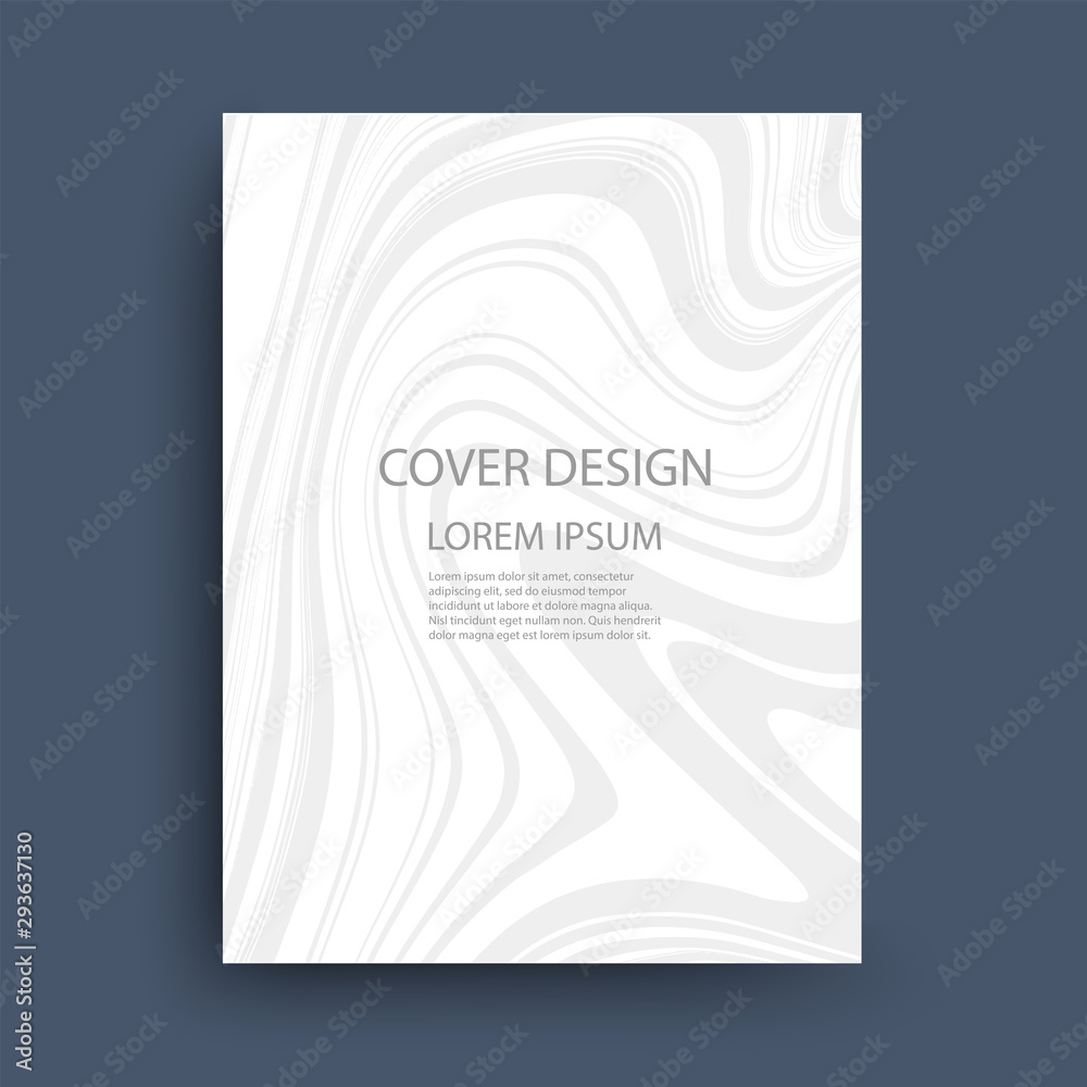Fototapeta premium Cover template design with liquify effect background