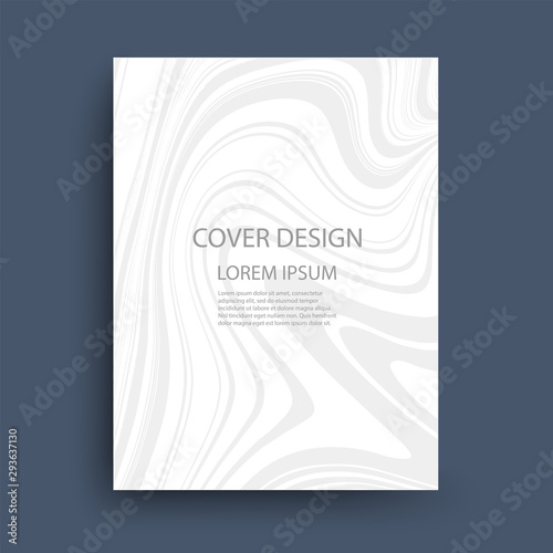 Cover template design with liquify effect background