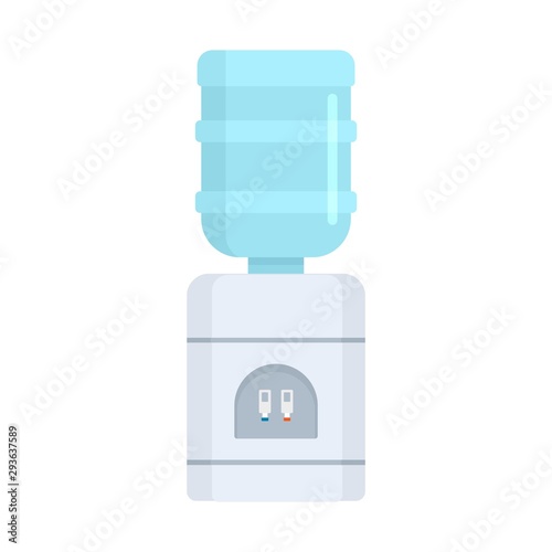Office water cooler icon. Flat illustration of office water cooler vector icon for web design