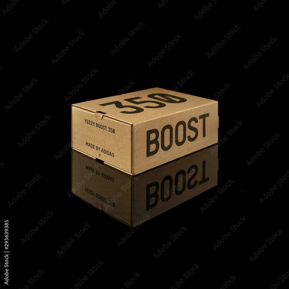 Adidas Yeezy Boost 350 V2 box - studio portrait Stock Photo | Adobe Stock