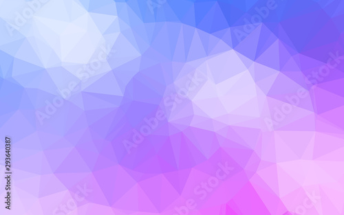 Light Pink, Blue vector triangle mosaic cover. Shining colored illustration in a Brand new style. Template for a cell phone background.