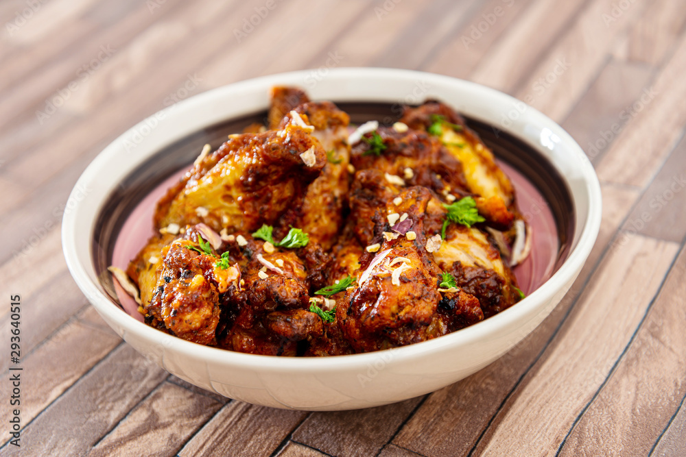 fried chicken wings on table fried chicken wings on table