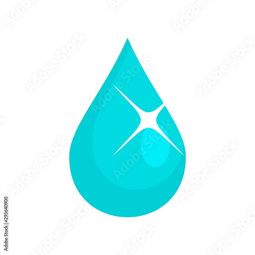 Eye drop oil icon. Flat illustration of eye drop oil vector icon for web design