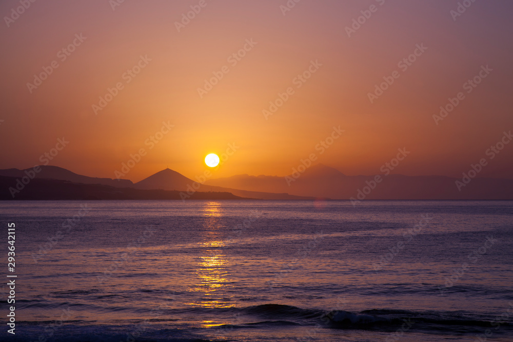 sunset over Teide