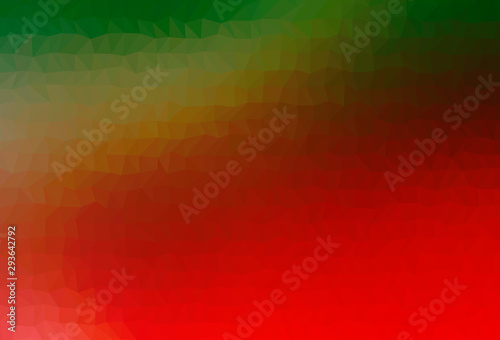 Light Green, Red vector blurry triangle pattern.