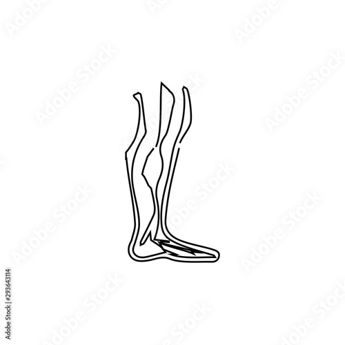 Varicose veins icon. Vascular disease symbol