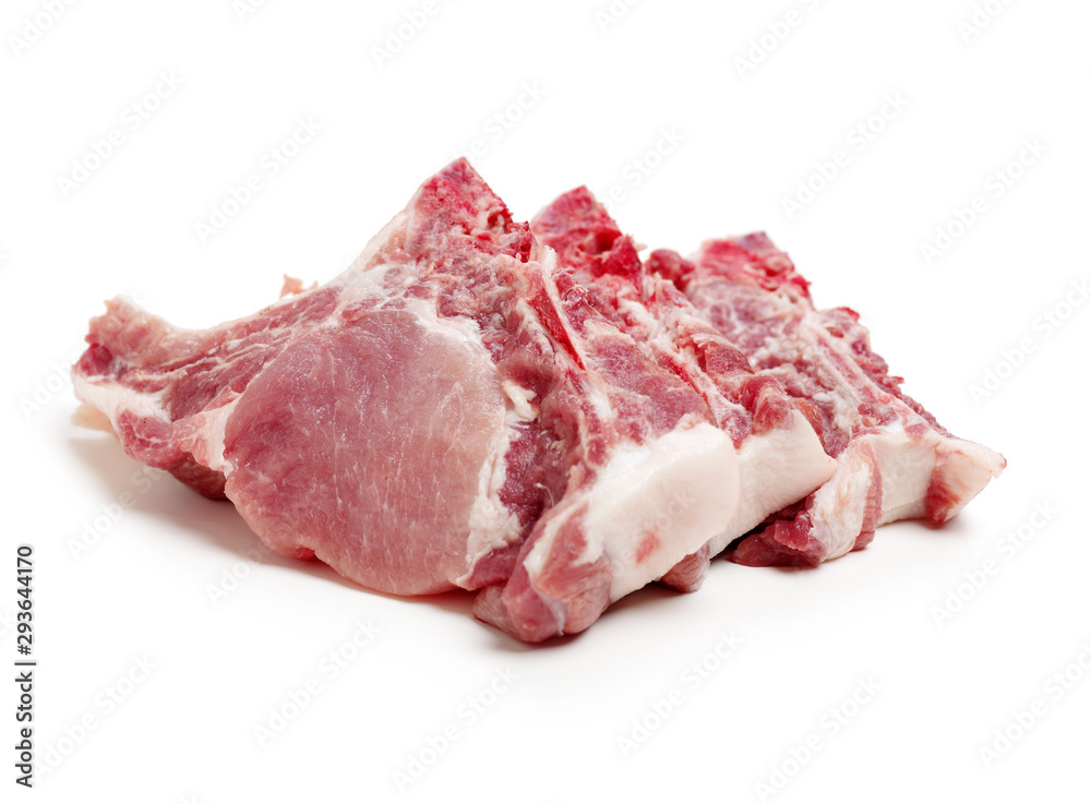 Raw Pork Ribs Isolated On White Background Raw Pork Ribs Isolated On White Background