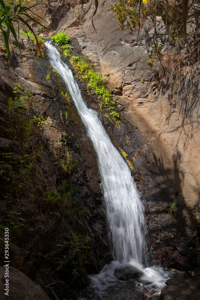 Naklejka premium Gran Canaria, Barranco de los Cernicalos ravine, small stream